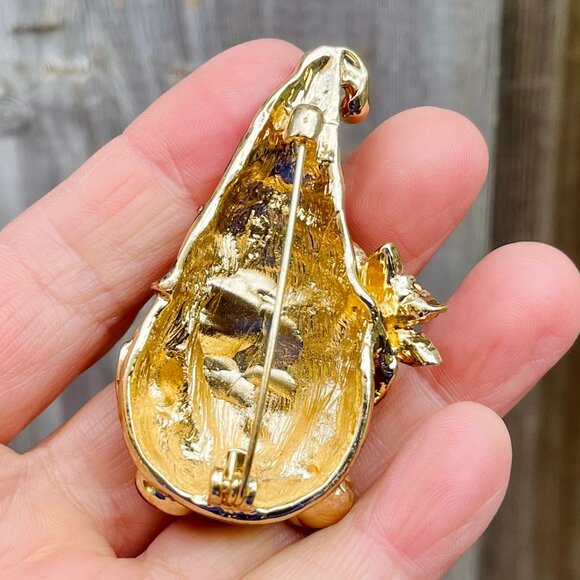 Gnome Brooch Christmas Brooch Holiday Gnome Brooch - Picture 3 of 5